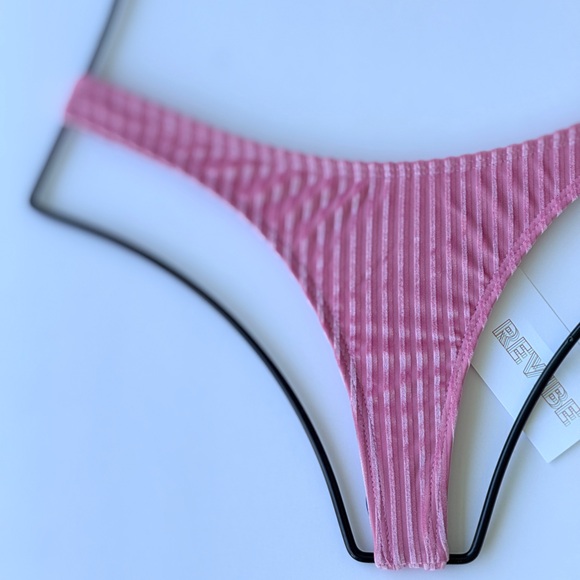 Dippin Daisy's Velvet Rib SEAPORT Thong Bikini Bottom - Picture 2 of 16